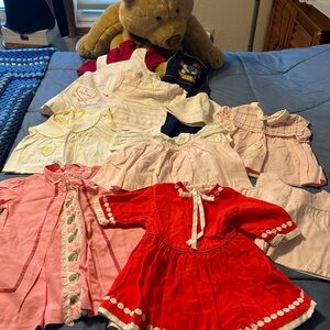 Vintage Baby Dress Collection in Pink and Red